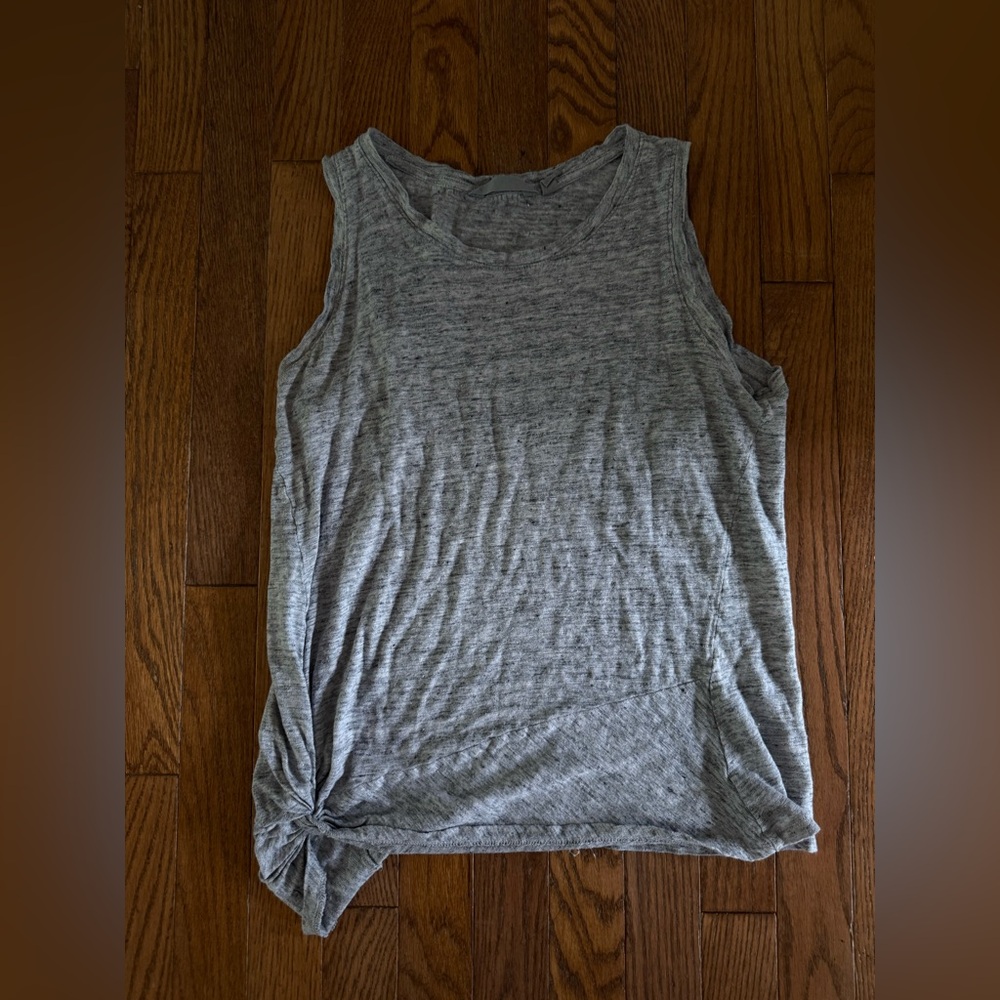 Athleta Heathered Gray Sleeveless Tank with Side Knot